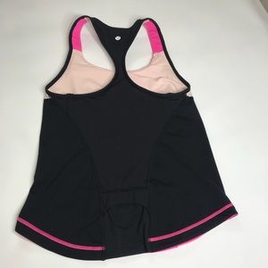 Lululemon Black Pink Tank Activewear Top size 10
